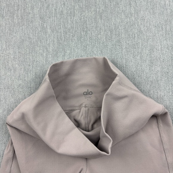 Alo Yoga Leggings Womens Small Purple Moto Ribbed 28" High-Waist Running Active - Picture 3 of 13